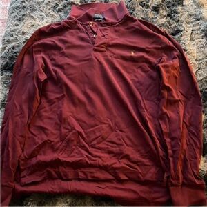 Ralph Lauren Pima cotton burgundy polo size large
